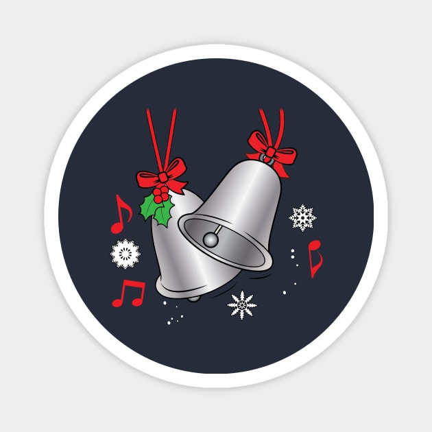 Ringing Christmas Bells in the Snow Magnet by PenguinCornerStore